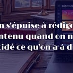 s'épuiser rédiger contenu réseaux sociaux newsletter